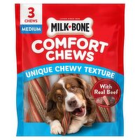 Milk-Bone Comfort Chews Dog Treat, Medium Dogs 15-75 lbs, 3 count, 7.4 oz