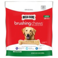 Milk-Bone Brushing Chews Original Daily Dental Dog Treats, Large, 18 count, 24.2 oz