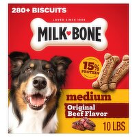 Milk-Bone Medium Original Beef Flavor Dog Treat, 280+ count, 10 lb