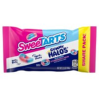 SweeTarts Gummy Halos Blue Punch, Strawberries & Cream Candy Share Pack!, 3.5 oz