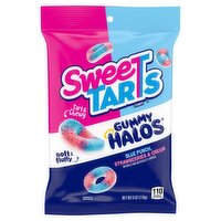 SweeTarts Gummy Halos Blue Punch, Strawberries & Cream Candy, 6 oz, 6 Ounce