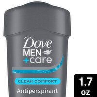 Dove Men+Care Clean Comfort Non-Irritant Antiperspirant + Skincare Moisturizers, 1.7 oz