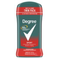 Degree Original Sport 48H Antiperspirant Deodorant Twin Pack, 2.7 oz, 2 count