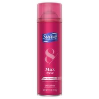 Suave Essentials Max Hold 8 Unscented Hairspray, 11 oz