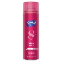 Suave Essentials Max Hold 8 Unscented Hairspray, 11 oz