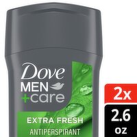 Dove Men+Care Extra Fresh Antiperspirant Twin Pack, 2.6 oz, 2 count