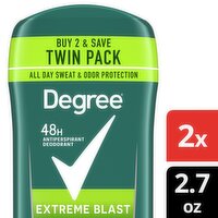 Degree Extreme Blast 48h Antiperspirant Deodorant Twin Pack, 2.7 oz, 2 count