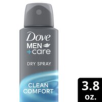 Dove Men+Care Clean Comfort Dry Spray Antiperspirant, 3.8 oz