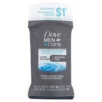 Dove Men+Care Clean Comfort Deodorant, 3.0 oz, 2 count