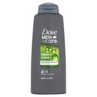 Dove Men+Care Fresh + Clean 2 In 1 Shampoo + Conditioner, 20.4 fl oz