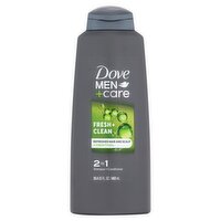 Dove Men+Care Fresh + Clean 2 In 1 Shampoo + Conditioner, 20.4 fl oz, 20.4 Fluid ounce