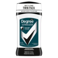 Degree Men UltraClear Black + White Antiperspirant Deodorant Twin Pack, 2.7 oz, 2 count