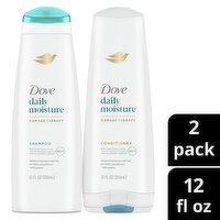 Dove Daily Moisture Damage Therapy Shampoo Conditioner, 12 fl oz