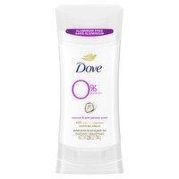 Dove 0% Aluminum Coconut & Pink Jasmine Scent Deodorant, 2.6 oz, 6 Ounce