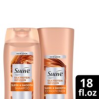 Suave Silk Protein Infusion Shampoo & Conditioner, 2 count, 18 fl oz