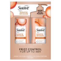 Suave Keratin Infusion Smoothing Shampoo & Conditioner, 2 count, 28 fl oz