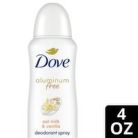 Dove Oat Milk & Vanilla Deodorant Spray, 4 oz, 4 Ounce