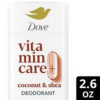 Dove VitaminCare+ Coconut & Shea Deodorant, 2.6 oz, 2.6 Ounce