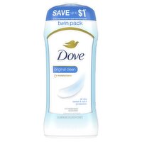 Dove Original Clean Antiperspirant Deodorant Twin Pack, 2.6 oz, 2 count