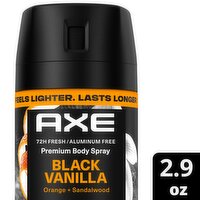 Axe Fine Fragrance Collection Black Vanilla Orange + Sandalwood Premium Body Spray, 2.9 oz