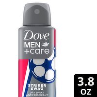 Dove Men+Care Striker Swag Dry Spray Antiperspirant, 3.8 oz, 3.8 Ounce