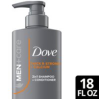 Dove Men+Care Thick & Strong + Calcium 2in1 Shampoo + Conditioner, 18 fl oz