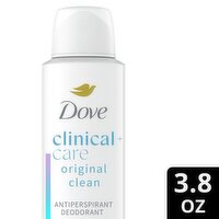 Dove Clinical + Care Original Clean Dry Spray Antiperspirant Deodorant, 3.8 oz