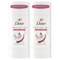 Dove Advanced Care Caring Coconut Antiperspirant Deodorant Twin Pack, 2.6 oz, 2 count