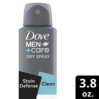 Dove Men+Care Stain Defense Clean Dry Spray Antiperspirant, 3.8 oz
