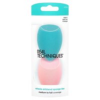 Real Techniques Soft Matte Finish Miracle Airblend Sponge Duo, 2 count