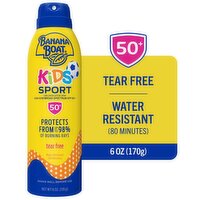 Banana Boat Kids Sport UVA/UVB Broad Spectrum Sunscreen Lotion Spray, SPF 50+, 6 oz