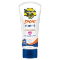 Banana Boat Sport Mineral UVA/UVB Broad Spectrum Sunscreen Lotion, SPF 50+, 6 fl oz