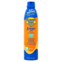 Banana Boat Sport Ultra Broad Spectrum Clear Sunscreen Spray Family Size, SPF 30, 9.5 oz