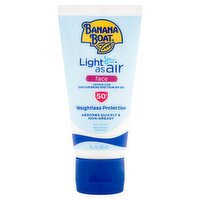 Banana Boat Light as Air Face Broad Spectrum Sunscreen Lotion, SPF 50+, 3 fl oz