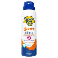 Banana Boat Sport Mineral Broad Spectrum Sunscreen Lotion Spray, SPF 50, 5 oz