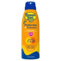 Banana Boat Protection + Vitamins Broad Spectrum Sunscreen Spray, SPF 50+, 4.5 fl oz