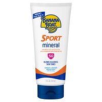 Banana Boat Sport 100% Mineral Based UVA/UVB Broad Spectrum SPF 50 Sunscreen Lotion, 5 fl oz