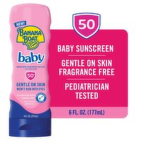 Banana Boat Baby Broad Spectrum UVA/UVB Sunscreen Lotion, SPF 50, 6 fl oz