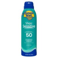 Banana Boat Sheer Sensitive UVA/UVB Broad Spectrum Sunscreen Lotion Spray, SPF 50, 6 oz