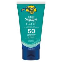 Banana Boat Sheer Sensitive UVA/UVB Broad Spectrum Face Sunscreen Lotion, SPF 50, 3 fl oz