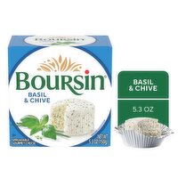 Boursin Basil & Chive Spreadable Gourmet Cheese, 5.3 oz