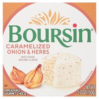 Boursin Caramelized Onion & Herbs Spreadable Gourmet Cheese, 5.3 oz, 5.2 Ounce