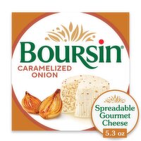Boursin Caramelized Onion & Herbs Spreadable Gourmet Cheese, 5.3 oz, 5.2 Ounce