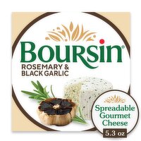 Boursin Rosemary & Black Garlic Flavored Spreadable Gourmet Cheese Limited Edition, 5.3 oz