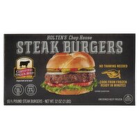 Holten's Chop House Steak Burgers, 32 oz, 2 Pound