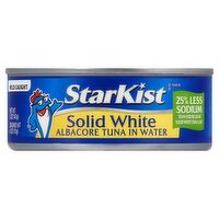 StarKist 25% Less Sodium Solid White Albacore Tuna in Water, 5 oz, 5 Ounce