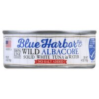 Blue Harbor Fish Co. No Salt Added Wild Albacore Solid White Tuna in Water, 4.6 oz , 4.6 Ounce