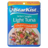 StarKist Wild Caught Light Tuna in Sunflower Oil, 2.6 oz, 2.6 Ounce