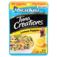 StarKist Tuna Creations Lemon Pepper Lightly Seasoned Premium Tuna, 2.6 oz, 2.6 Ounce