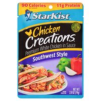 StarKist Chicken Creations Southwest Style Premium White Chicken in Sauce, 2.6 oz, 2.6 Ounce